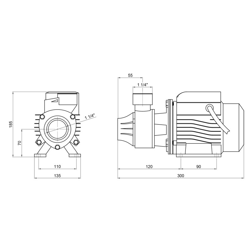Насос поверхневий вихровий Thermo Alliance QBm70 0,55 кВт SD00046834