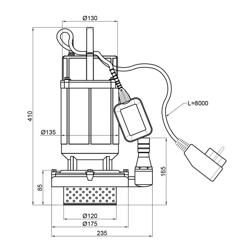 Насос дренажний Thermo Alliance QXD10-20-1,1 1,1 кВт SD00046811
