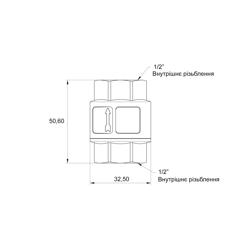 Зворотний клапан Thermo Alliance Standart з латунним штоком 1/2