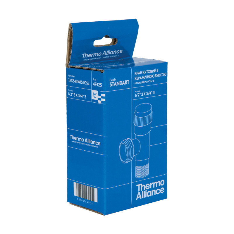 Кран кутовий Thermo Alliance Standart 1/2