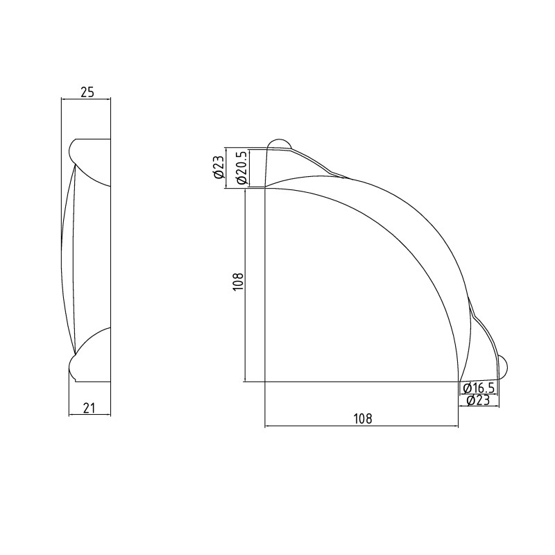 Кутовий фіксатор для труби Thermo Alliance Standart 20 сталевий TAS347W20 SD00055956