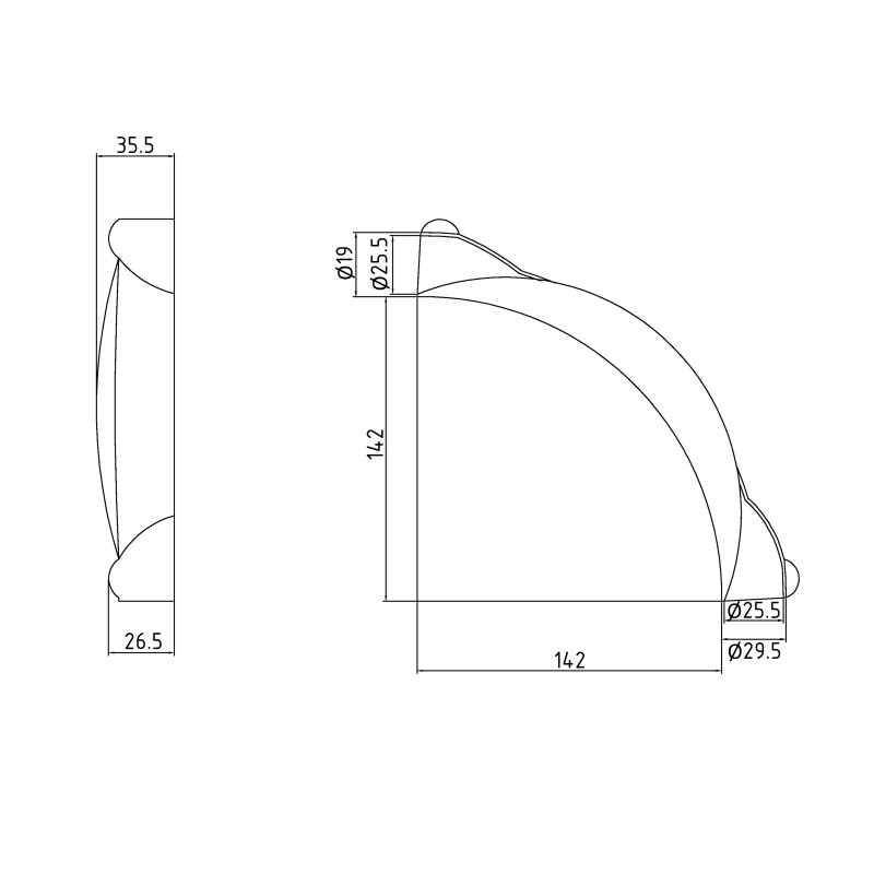 Кутовий фіксатор для труби Thermo Alliance Standart 25 сталевий TAS347W25 SD00055957