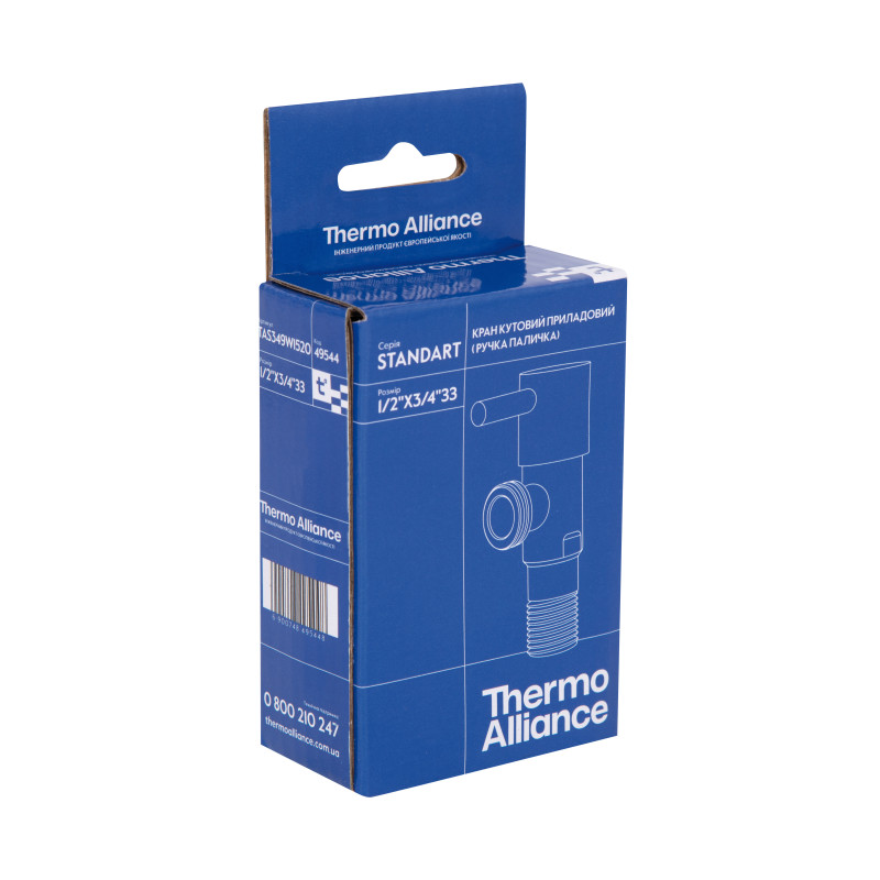 Кран кутовий Thermo Alliance (палочка) Standart 1/2