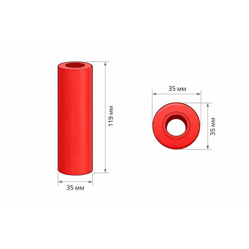 Захисна втулка Thermo Alliance Standart на теплоізоляцію для труби 16 мм (червона) SD00056517