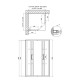 Qtap Душова кабіна Taurus BLA1099SC6 90х90 см, скло Clear 6 мм, покриття CalcLess, без піддона, чорна