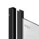 Qtap Душова кабіна Taurus BLA1099SC6 90х90 см, скло Clear 6 мм, покриття CalcLess, без піддона, чорна