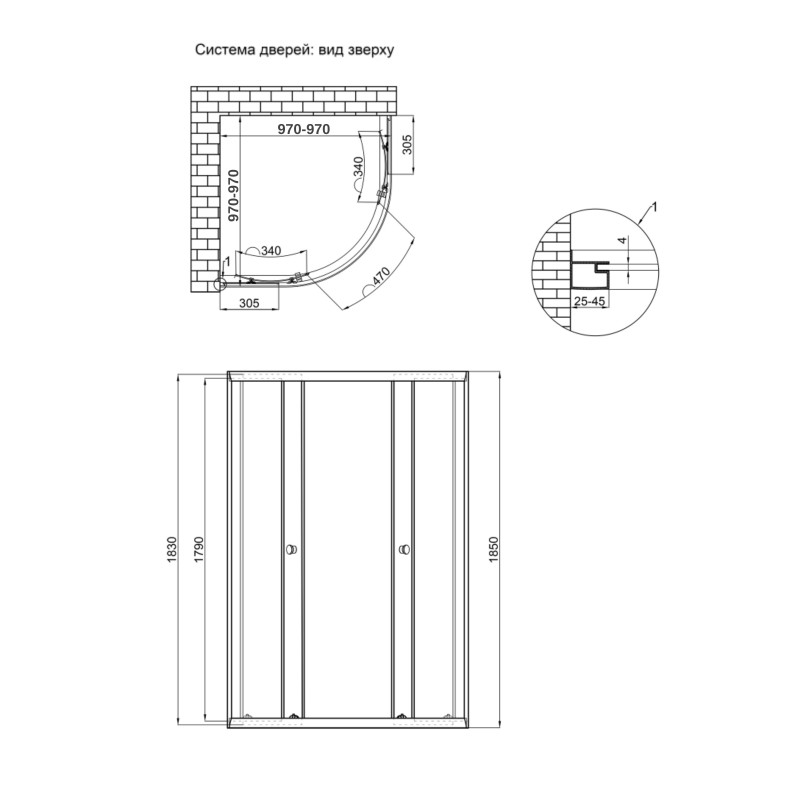 Qtap Душова кабіна Taurus CRM1011AC6 100х100 см, скло Clear 6 мм покриття CalcLess, без піддону (TAUCRM1011AC6)