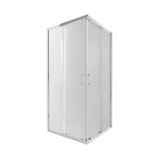 Qtap Душова кабіна Taurus CRM1099SC6 90х90 см, скло Clear 6 мм покриття CalcLess, без піддона, хром