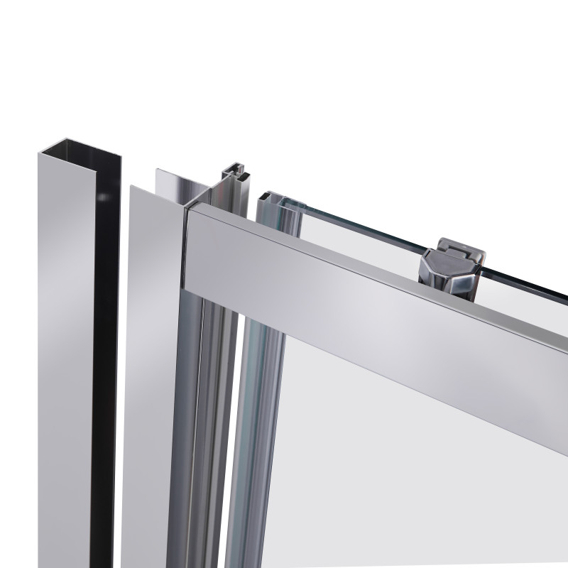Qtap Душові двері в нішу Taurus CRM201-11.C6 110-120x185 см, скло Clear 6 мм, покриття CalcLess