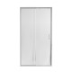 Qtap Душові двері в нішу Taurus CRM201-11.C6 97-108x185 см, скло Clear 6 мм, покриття CalcLess