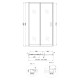 Qtap Душові двері в нішу Taurus CRM201-11.C6 97-108x185 см, скло Clear 6 мм, покриття CalcLess