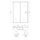 Qtap Душові двері в нішу Taurus CRM2013-14.C6 130-140x185 см, скло Clear 6 мм, покриття CalcLess