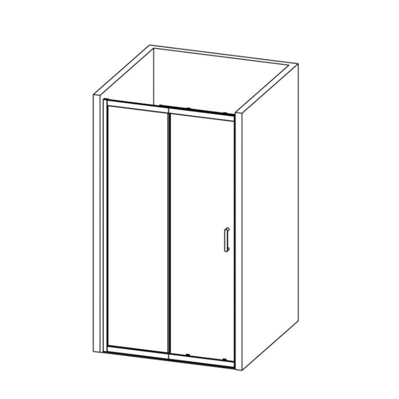 Qtap Душові двері в нішу Taurus CRM2013-14.C6 130-140x185 см, скло Clear 6 мм, покриття CalcLess