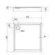 Qtap Душовий піддон Tern 308812C 80x80x12 см + сифон