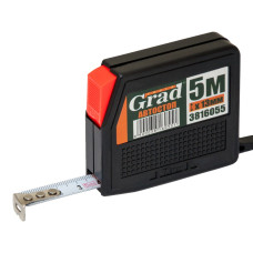 Grad Рулетка з автостопом 5м×13мм (чорна) (3816055)