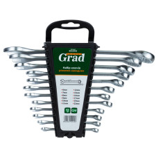 Grad Ключі ріжково-накидні 12шт (6-14, 17, 19, 22мм) CrV (6010945)