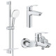 Grohe EUROSMARTнабір змішувачів для ванни (23324003+33300003+26907003), (UA123246M3)