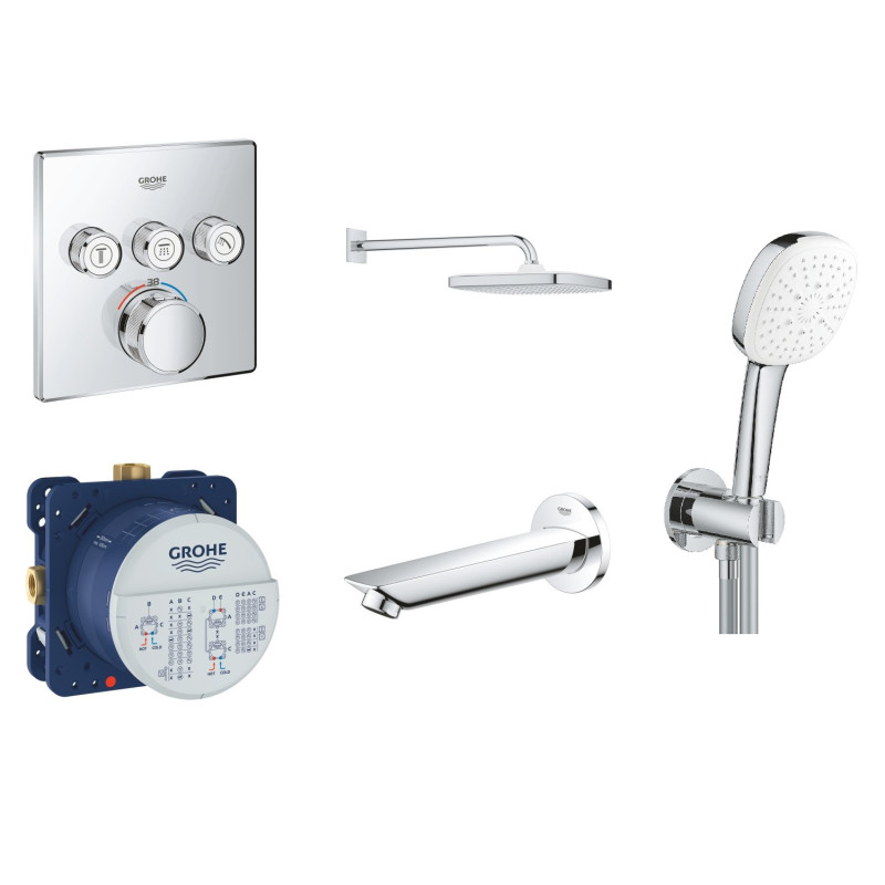Grohe UA26415SC6Grohtherm SmartControl Набір для комплектації душа, 3 споживачі rohtherm SmartControl Набір для комплектації душа, 3 споживачі (UA26415SC6)