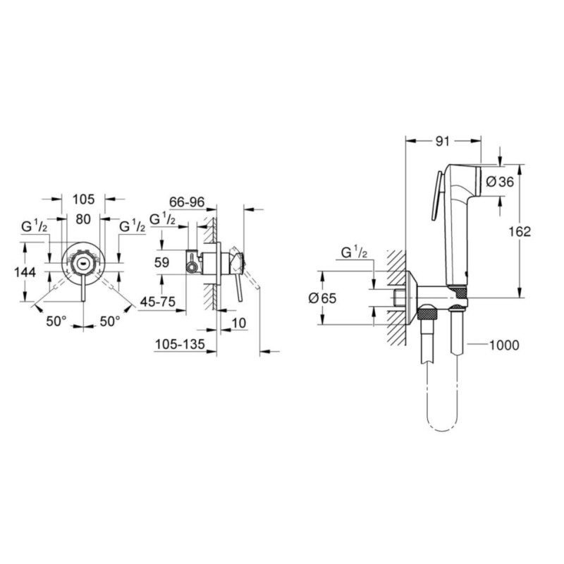 Grohe BauClassic Набір 2 в 1 для туалету (UA2904800S)