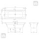 VILLEROY & BOCH TARGA STYLE ванна 170*75см, (UBA170FRA2V-01)