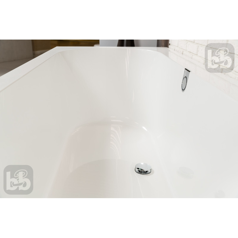 VILLEROY & BOCH OBERON 2.0 Ванна кварилова 170х75 з ніжками та зливом-переливом, (UBQ170OBR2DV-01)