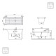 VILLEROY & BOCH SQUARO ванна 170*75см в комплектi з нiжками, (UBQ170SQR2V-01)