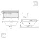 VILLEROY & BOCH SQURO EDGE 12 ванна 180*80см з ніжками та зливом-переливом, колір white alpin, (UBQ180SQE2DV-01)