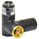 Carlo Poletti Кран радіаторний трьохосьовий BLACK MATTE Ø1/2″x3/4″ SX (правий) COMBI CORNER (підкл. тену) (V110112E9005ODX)