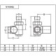 Carlo Poletti Кран радіаторний трьохосьовий BLACK MATTE Ø1/2″x3/4″ SX (правий) COMBI CORNER (підкл. тену) (V110112E9005ODX)