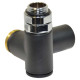 Carlo Poletti Кран радіаторний трьохосьовий BLACK MATTE Ø1/2″x3/4″ SX (лівий) COMBI CORNER (підкл. тену) (V110112E9005OSX)