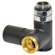 Carlo Poletti Кран радіаторний трьохосьовий BLACK MATTE Ø1/2″x3/4″ SX (лівий) COMBI CORNER (підкл. тену) (V110112E9005OSX)