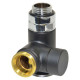 Carlo Poletti Кран відсікаючий трьохосьовий BLACK MATTE Ø1/2″x3/4″ DX (правий) COMBI CORNER (підкл. тену) (V110212E9005ODX)