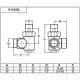 Carlo Poletti Кран відсікаючий трьохосьовий BLACK MATTE Ø1/2″x3/4″ DX (правий) COMBI CORNER (підкл. тену) (V110212E9005ODX)