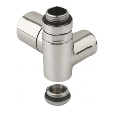 Carlo Poletti Кран-термостат трьохосьовий ХРОМ Ø1/2″ DX (правий) COMBI CORNER (підкл. тену) (V130310BDX)