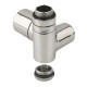 Carlo Poletti Кран-термостат трьохосьовий ХРОМ Ø1/2″ DX (правий) COMBI CORNER (підкл. тену) (V130310BDX)
