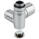 Carlo Poletti Кран-термостат трьохосьовий ХРОМ Ø1/2″ SX (лівий) COMBI CORNER (підкл. тену) (V130310BSX)