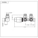 Carlo Poletti Вузол термостатичний THERMO PIASTRE НІКЕЛЬ кутовий Ø1/2″ З x 3/4″ EK 50 мм (V137112Q)