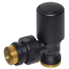 Carlo Poletti Кран радіаторний кутовий BLACK MATTE Ø1/2″ х 24-19 FIRST (V140111EFS9005O)