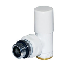 Carlo Poletti Кран радіаторний кутовий БІЛИЙ Ø1/2″ х 24-19 COMPACT (V150111EF)