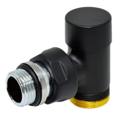 Carlo Poletti Кран відсікаючий кутовий BLACK MATTE Ø1/2″ х 24-19 COMPACT (V150211EFS9005O)