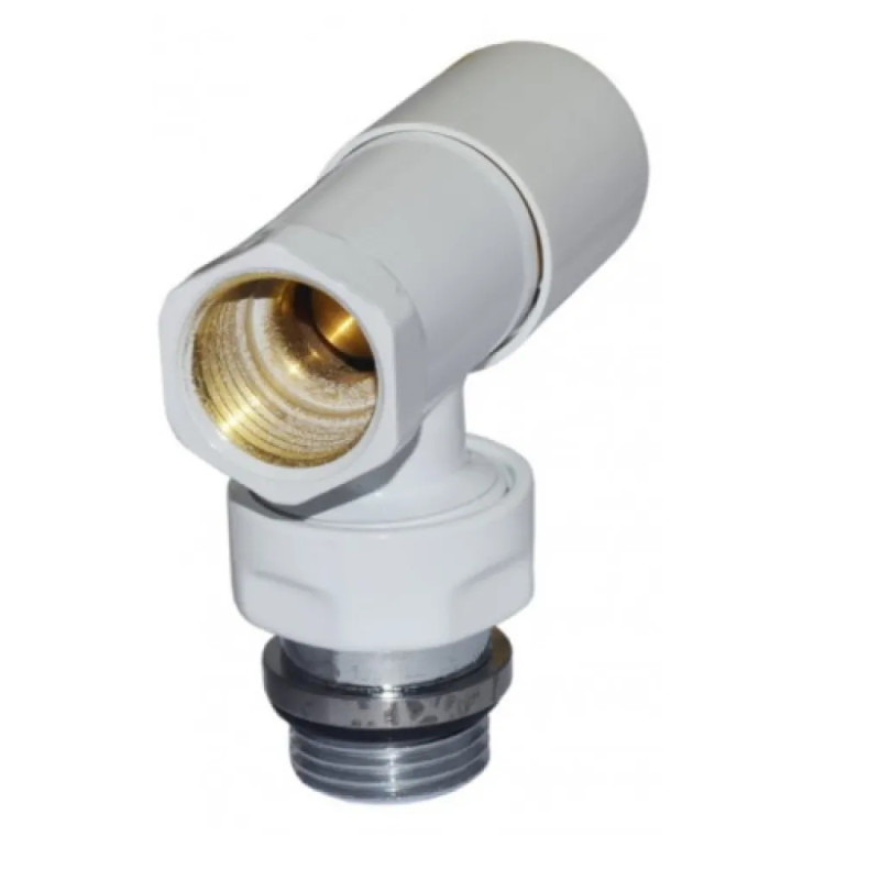 Carlo Poletti Кран радіаторний кутовий БІЛИЙ Ø1/2″ COMPACT (V150310EF)