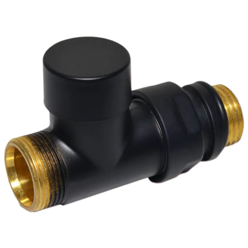 Carlo Poletti Кран відсікаючий прямий BLACK MATTE Ø1/2″ х 24-19 COMPACT (V150611EFS9005O)