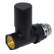 Carlo Poletti Кран радіаторний прямий BLACK MATTE Ø1/2″ COMPACT (V150710EFS9005O)