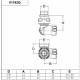 Carlo Poletti Кран відсікаючий трьохосьовий ХРОМ Ø1/2″ х 24-19 DX (правий) FIRST CORNER (V174211CBDX)