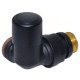 Carlo Poletti Кран відсікаючий трьохосьовий BLACK MATTE Ø1/2″ х 24-19 DX (правий) FIRST CORNER (V174211EFS9005ODX)