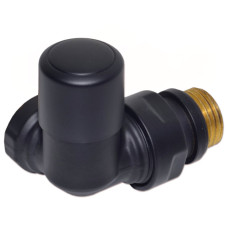 Carlo Poletti Кран відсікаючий трьохосьовий BLACK MATTE Ø1/2″ DX (правий) FIRST CORNER (V174410EFS9005ODX)