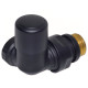 Carlo Poletti Кран відсікаючий трьохосьовий BLACK MATTE Ø1/2″ DX (правий) FIRST CORNER (V174410EFS9005ODX)