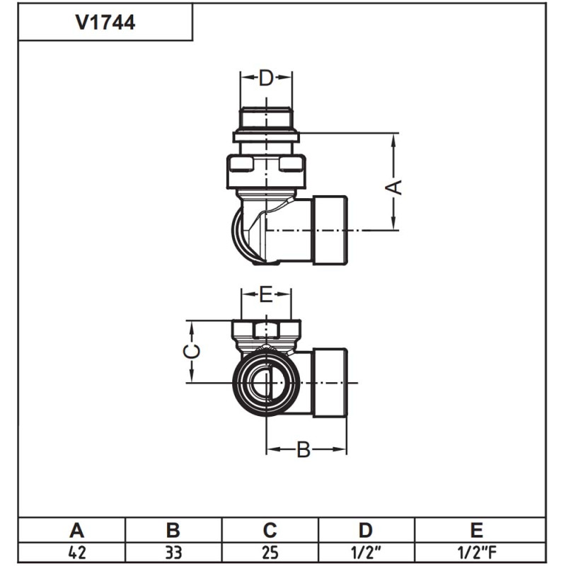 Carlo Poletti Кран відсікаючий трьохосьовий BLACK MATTE Ø1/2″ DX (правий) FIRST CORNER (V174410EFS9005ODX)
