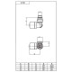Carlo Poletti Кран-термостат трьохосьовий ХРОМ Ø1/2″ х 24-19 DX (правий) FIRST CORNER (V176111CBDX)
