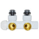 Carlo Poletti Вузел термостатичний TWIN THERMO БІЛИЙ кутовий ПРАВИЙ Ø1/2″ З x 3/4″ EK 50 мм (V37110EFSB)